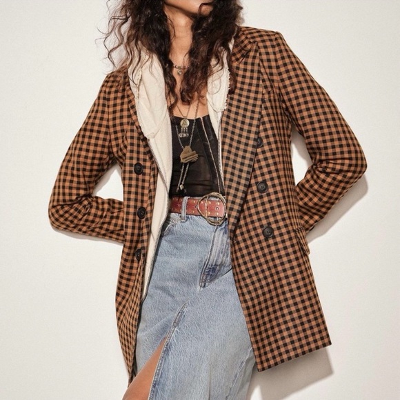 Rue21 Brown Plaid Blazer
